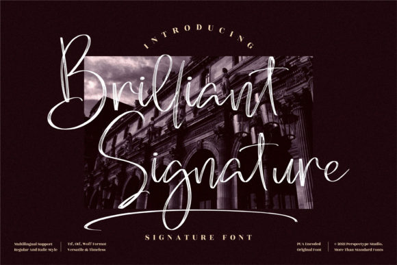 Brilliant Signature: The Thin, Modern Script Font for Elegant Designs