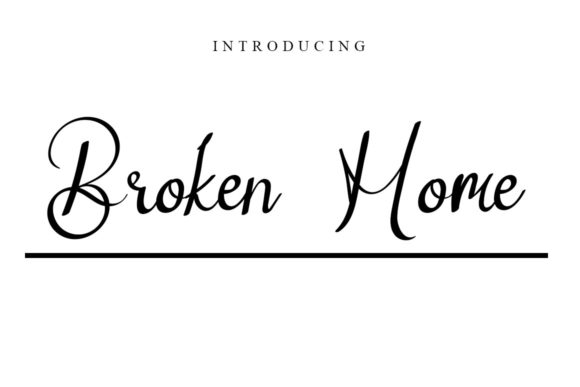 Broken Home: The Sweet Script Font for Elegant Projects
