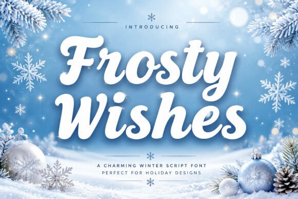 Frosty Wishes: A Festive Script Font for Holiday Magic