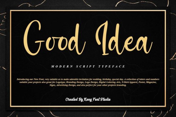 Good Idea: The Playful Script Font for Modern Creators