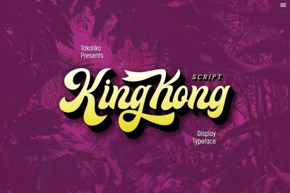 Kingkong: A Retro Script Font with Groovy Character