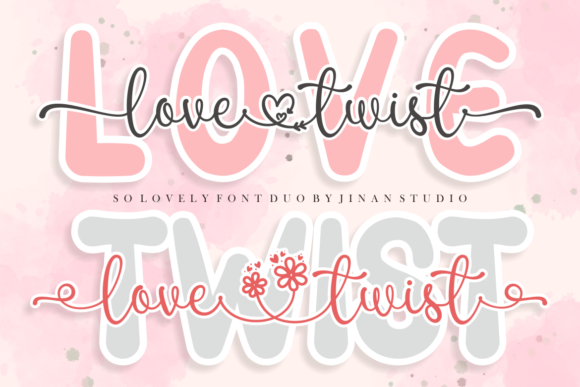 Love Twist Duo: The Romantic Font Pairing for Modern Designs