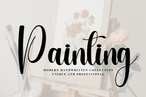 Painting: A Modern Script Font for Authentic Branding