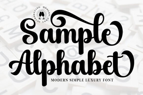 Sample Alphabet: A Modern Luxury Script for Bold Brands