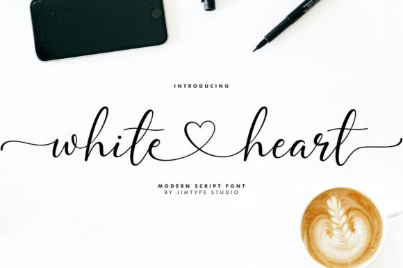 White Heart: A Modern Script for Elegant Design